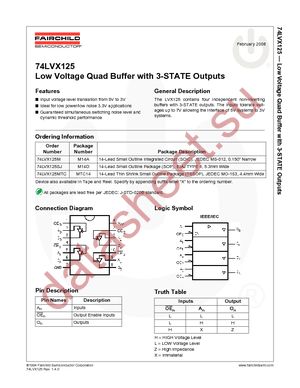 74LVX125M datasheet  